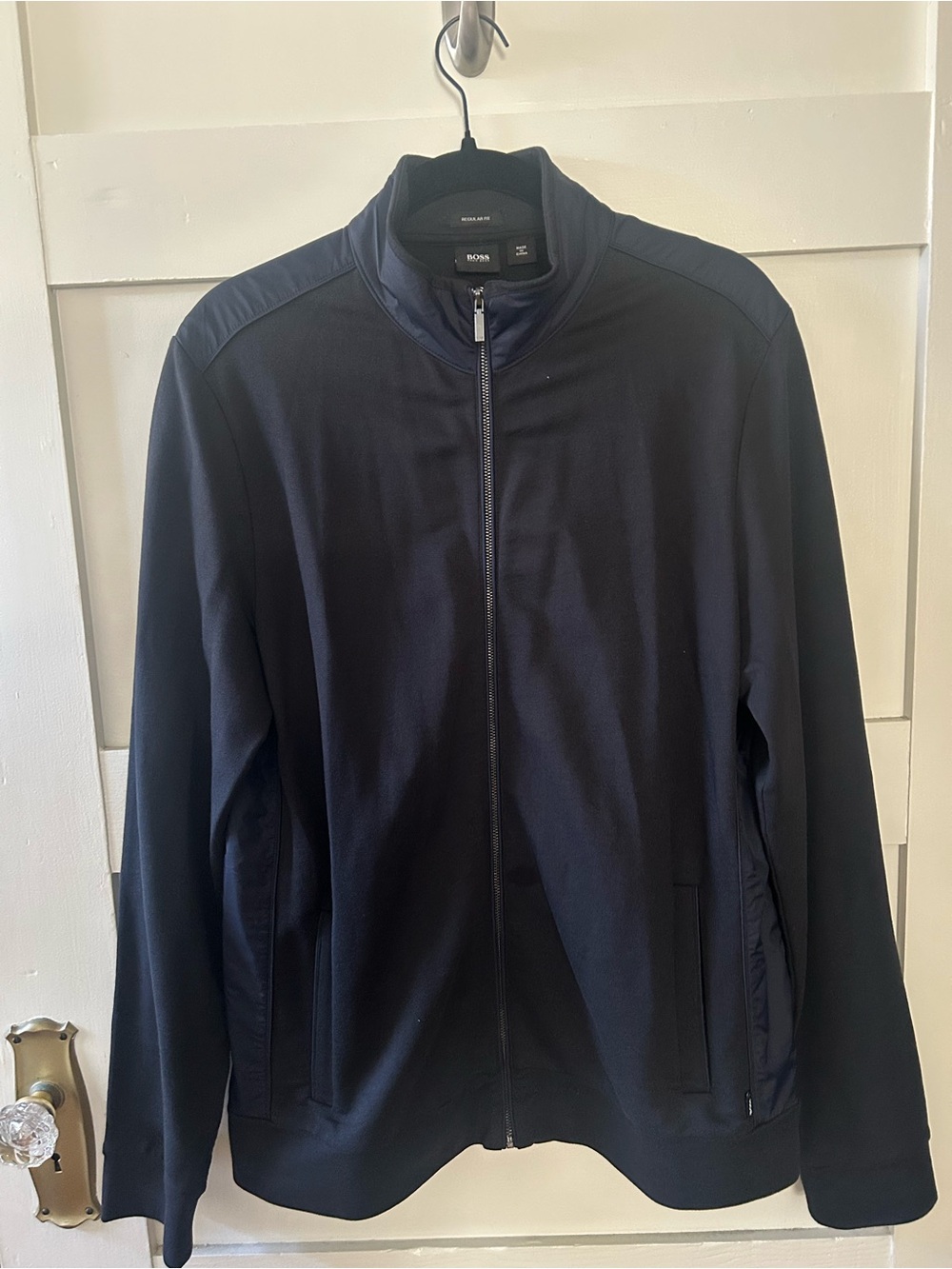 BOSS Men's Navy Full-Zip Lightweight Jacket